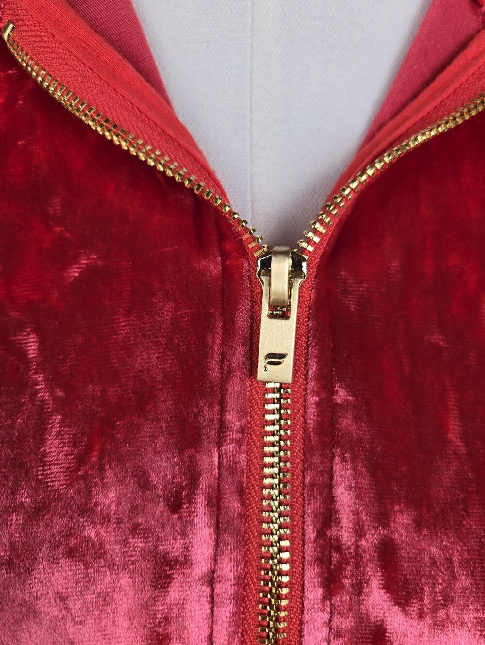 Fabletics Red Crushed Velvet Zip-Up Hoodie – Women’s XS NWOT - Picture 12 of 17